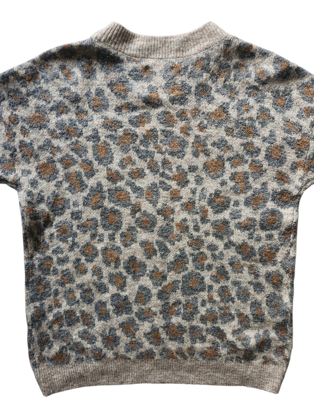 Abercrombie & Fitch Leopard Print Sweater Women's XS Soft Fuzzy Knit - Picture 2 of 5